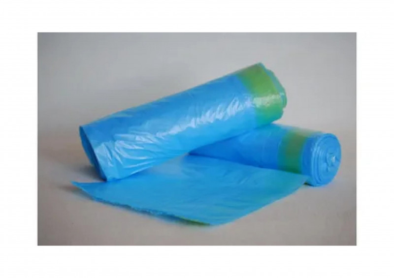 Пакеты для мусора 35л 15шт с завязками синие