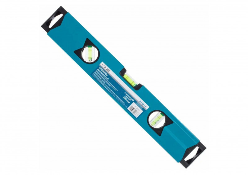 Уровень магнитный алюминиевый 2 глазка+1 зерк.глазок,400мм