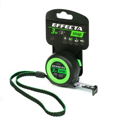 Рулетка автостоп 3мх16мм, EFFECTA SNAP