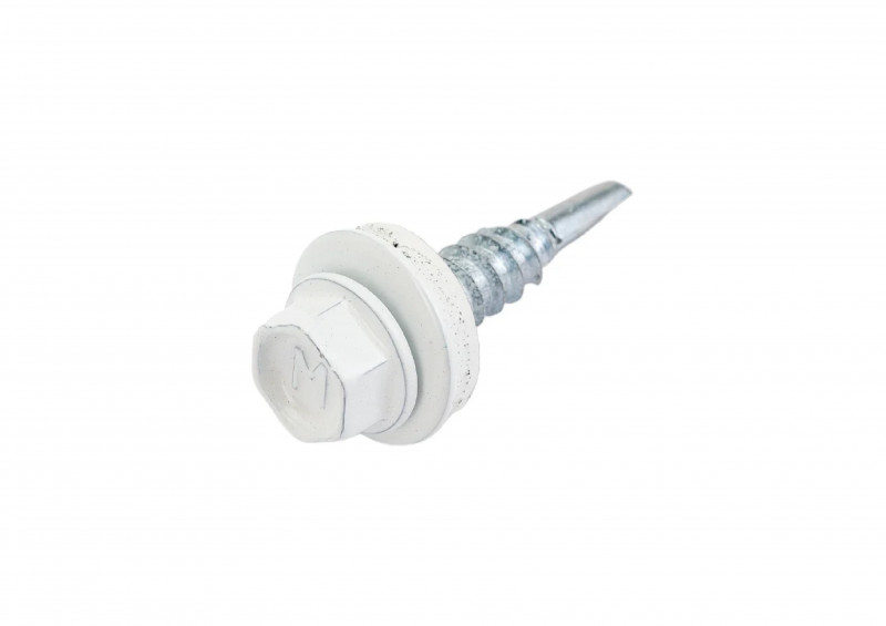 Саморез кровельный окрашенный RAL 9003 5,5х19