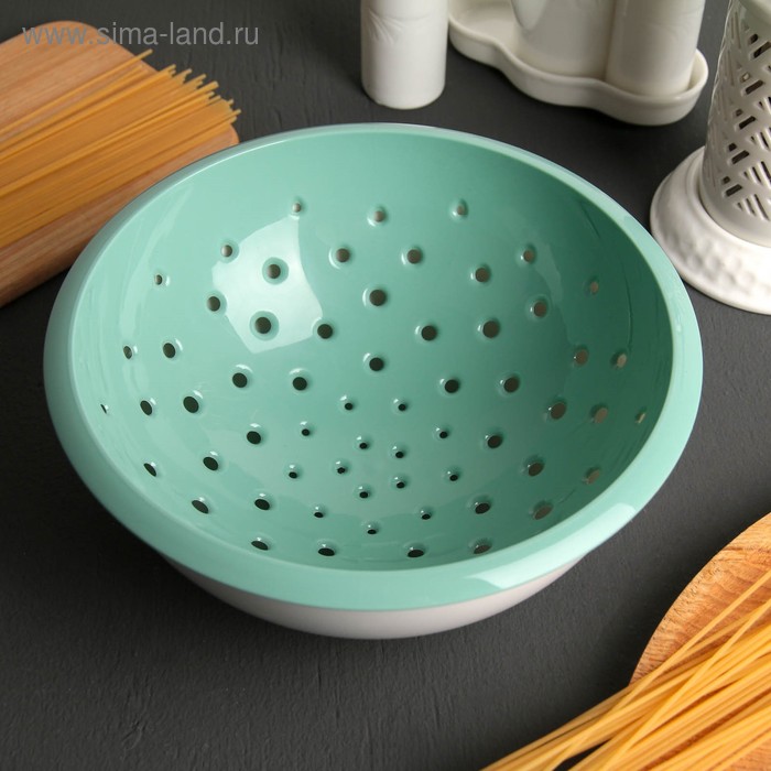 Дуршлаг с миской 2,0л фисташковый