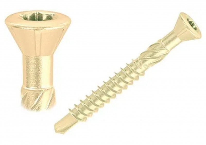Шуруп для полов и паркета желтый цинк 3,2х45