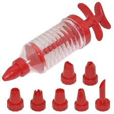 Декоратор для крема L18см d5см с 8 насадками d2,3см h3,5см 100мл GM80-14