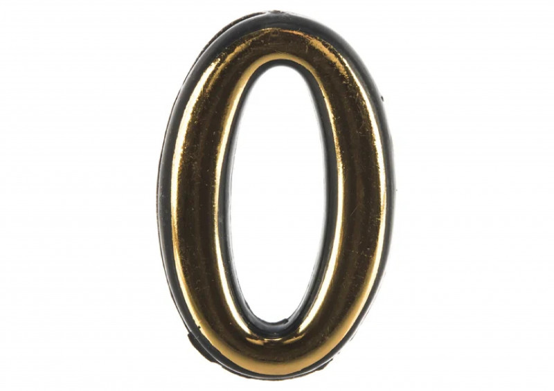 Номер для дверей "0" самоклеющийся