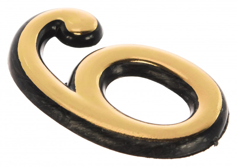 Номер для дверей "6" самоклеющийся