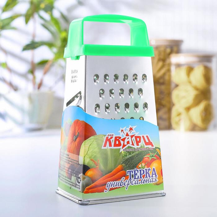 Терка 4 грани 11х8,5х22см, пластиковая ручка