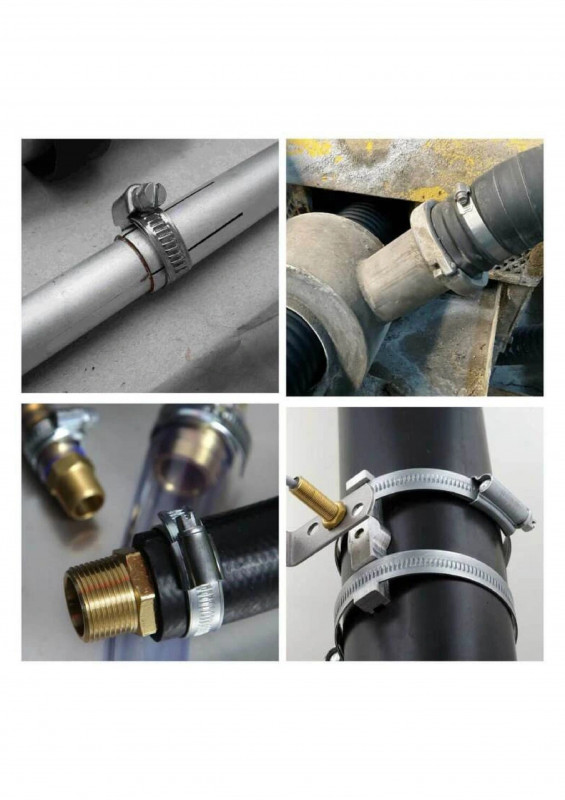 Хомут червячный 10-16мм нерж