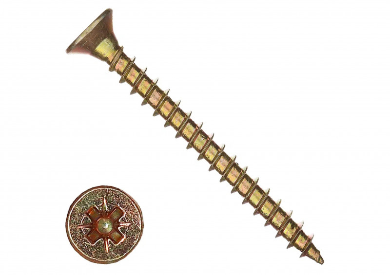 Саморез универсальный желтый цинк 5х40