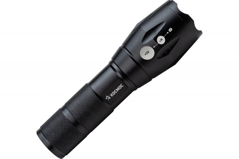 Фонарь ручной 5W Q5 LED Питание 3,7V 18650 400Lm КОСМОС