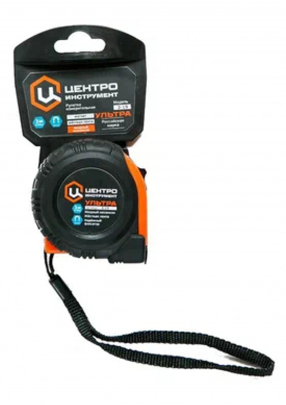 Рулетка магнитная Ультра каучук с фиксатором 19ммх3м ЦИ