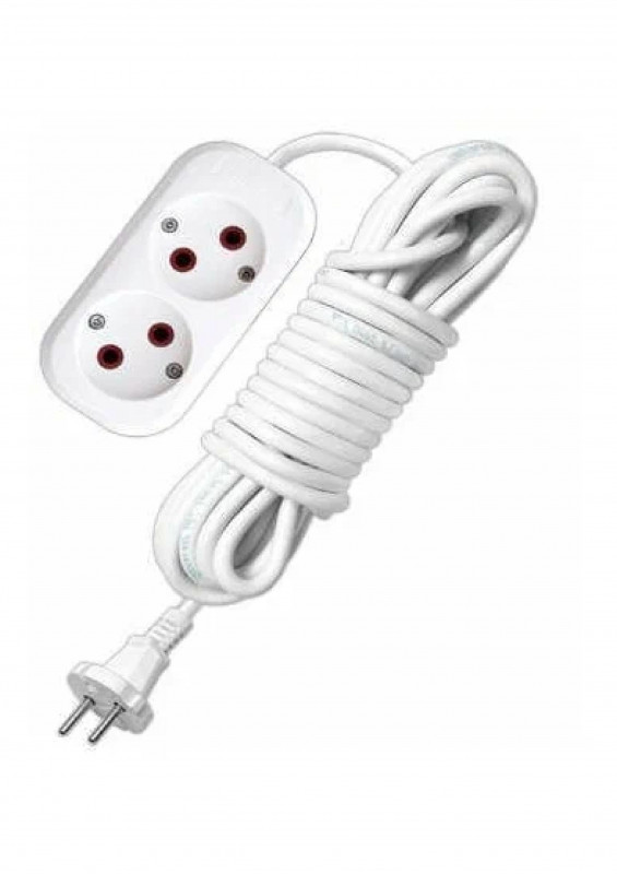 Удлинитель бытовой ПВС 2х0,75 IP20 У6-011М 2х2м б/з 6А UNIVersal