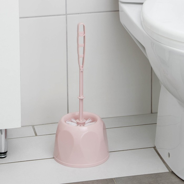 Ершик для унитаза с подставкой, 15×15×39 см, цвет розовый «Блеск. Стандарт»