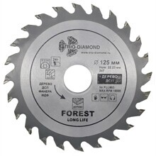 Диск пильный по дереву 125х22,23х24Т TRIO-DIAMOND