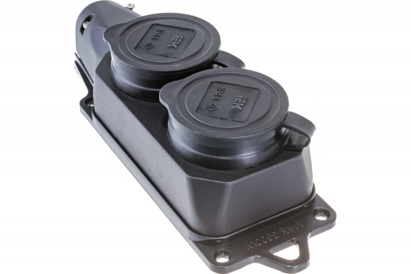 Колодка 2-гнезда IР44 16А 2Р+E наружняя каучук IEK ОМЕГА