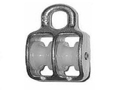 Блок двойной пластик оцинкованный 2" 50мм