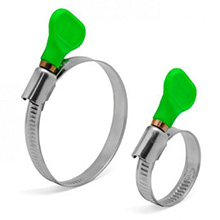 Хомут червячный с ключом 32-50мм нерж