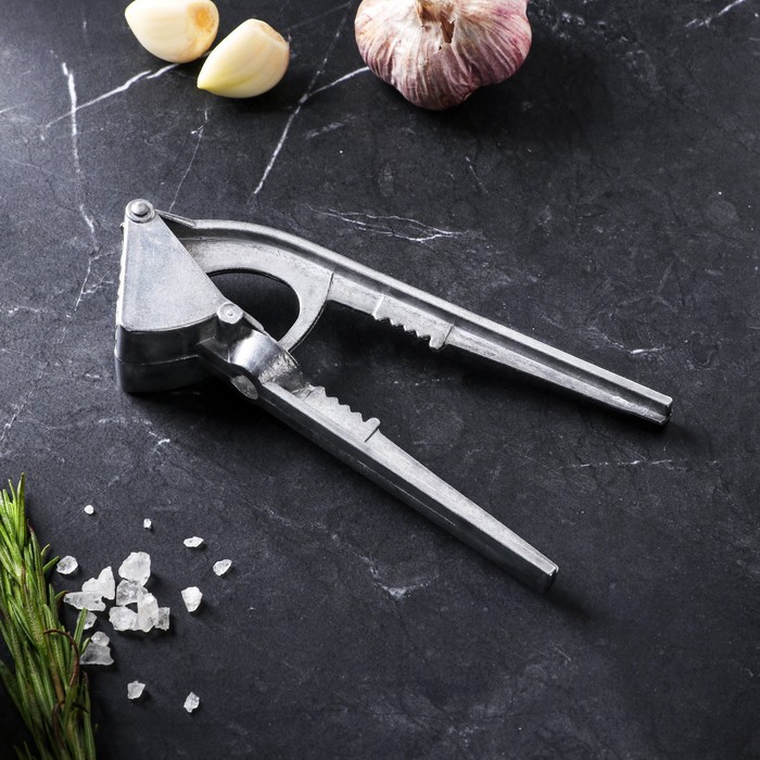 Пресс для чеснока алюминиевый с косточковыдавливателем Ретро